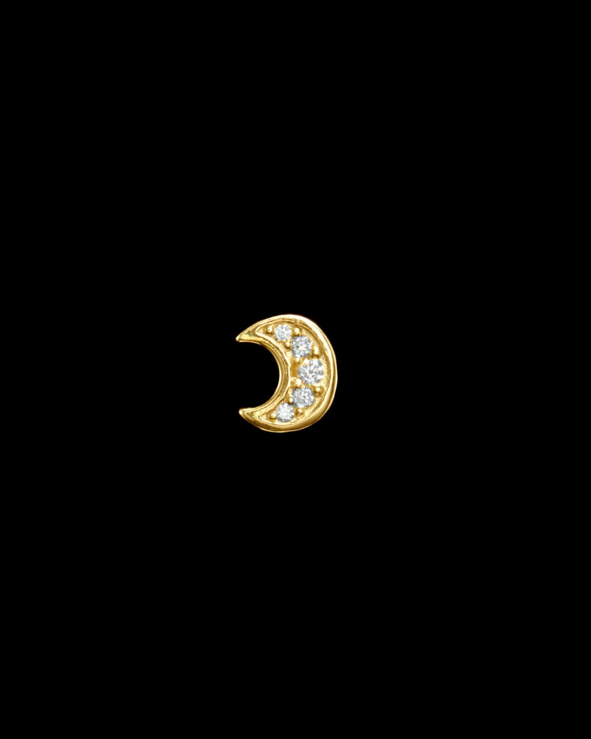 Moon Diamond Ear Stud