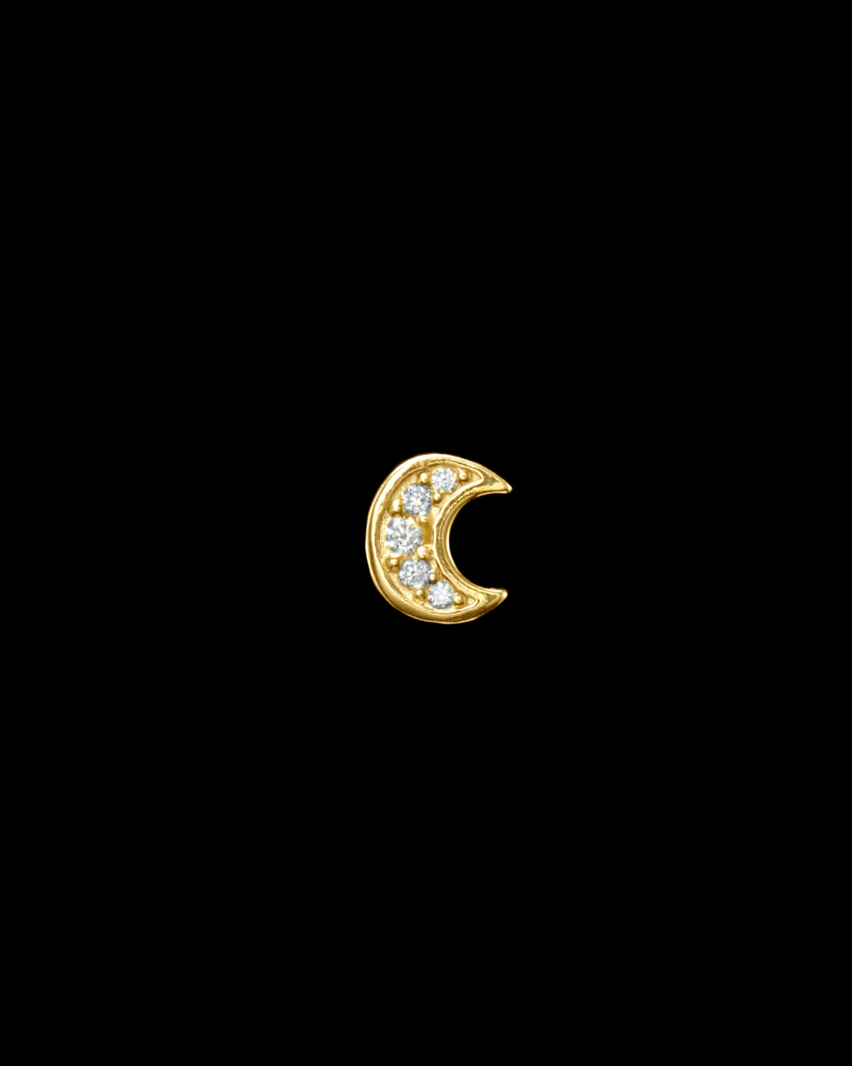 Moon Diamond Ear Stud-image-0