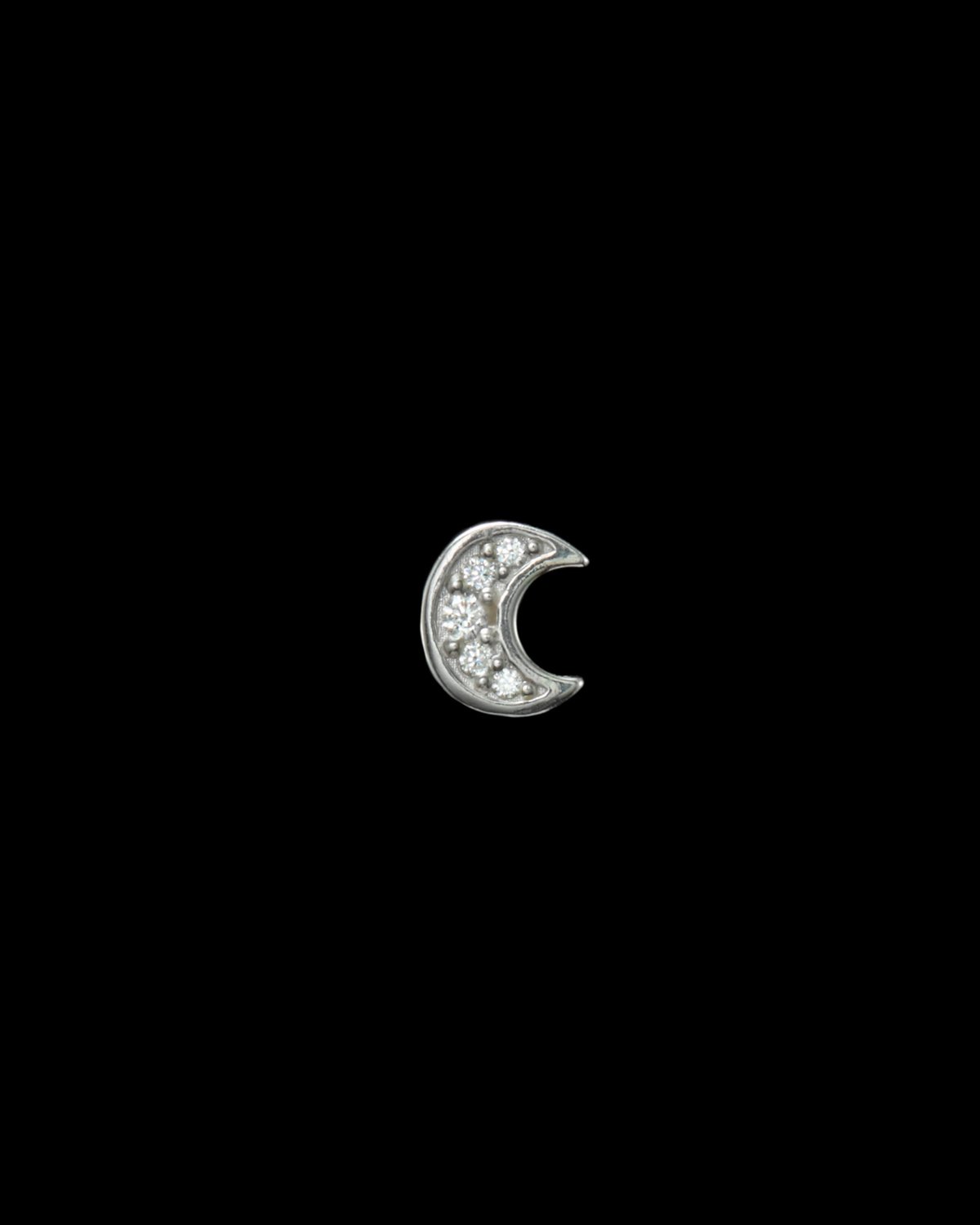 Moon Diamond Ear Stud-image-0