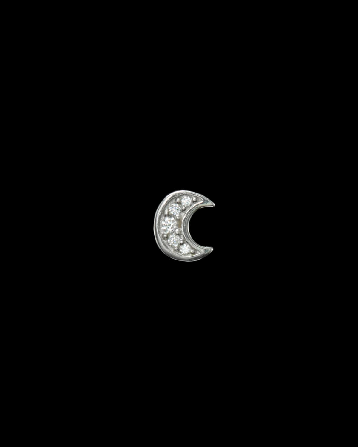Moon Diamond Ear Stud