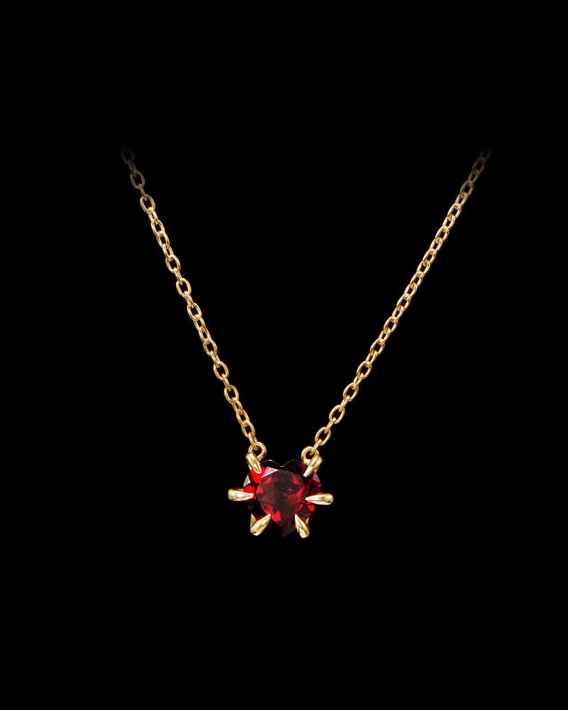18K Yellow Gold - Mozambique Garnet