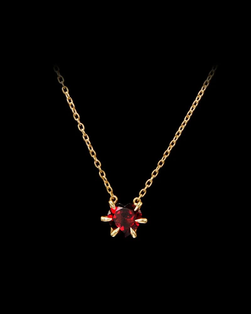18K Yellow Gold - Mozambique Garnet
