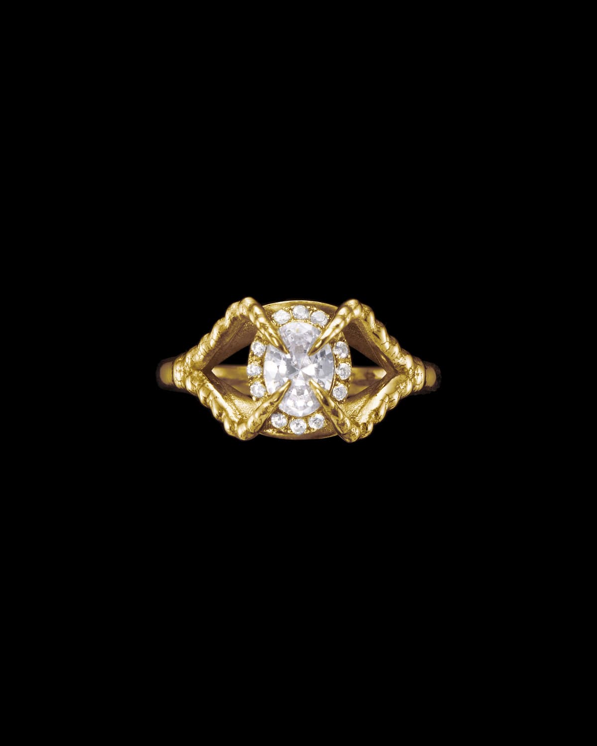 Dragon Halo Ring 0.7ct