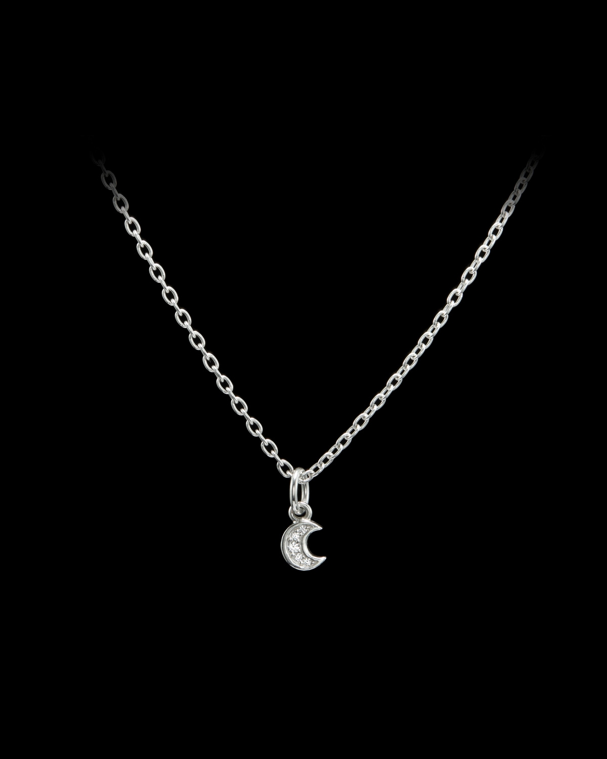 Moon Diamond Necklace-image-0
