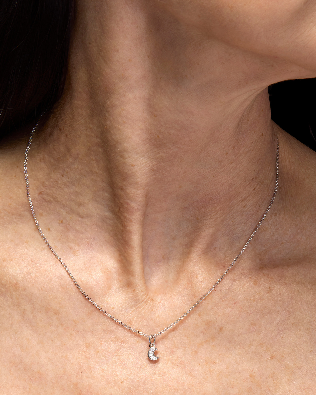 Moon Diamond Necklace-image-1