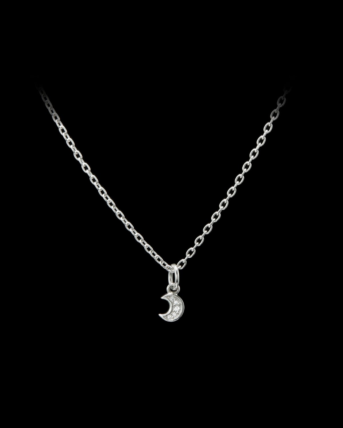 Moon Diamond Necklace-image-0