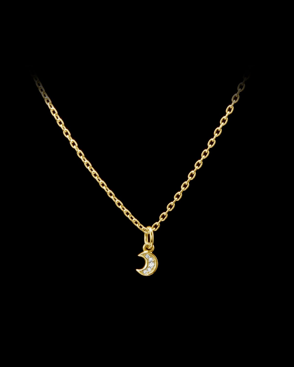 Moon Diamond Necklace-image-0