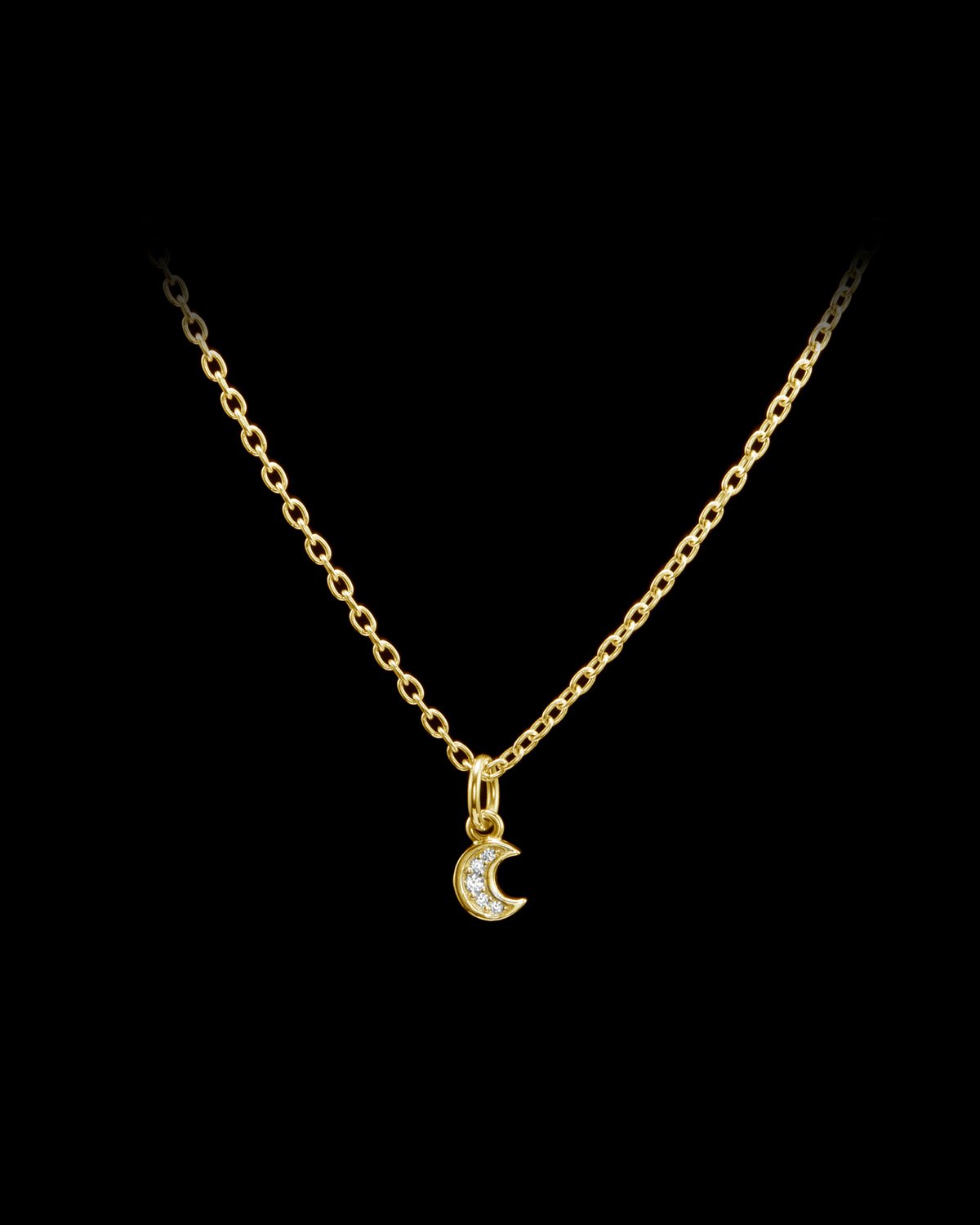 Moon Diamond Necklace-image-0