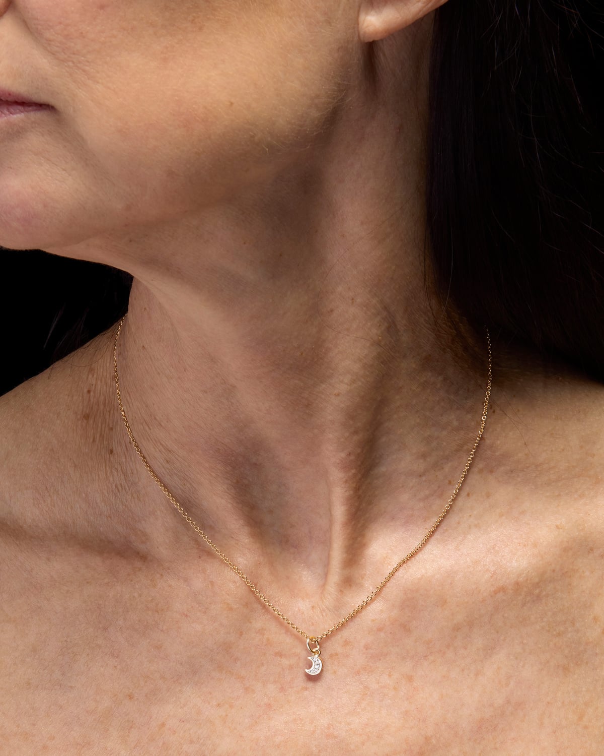 Moon Diamond Necklace-image-1