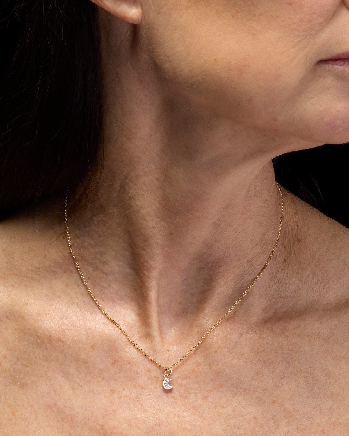 Moon Diamond Necklace-image-1