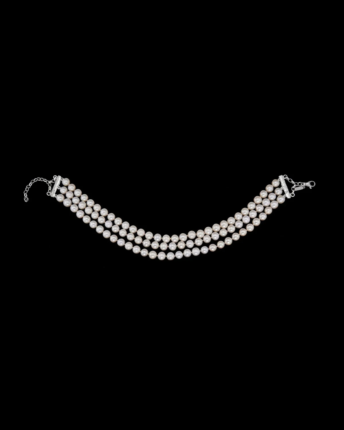 Pearl Choker 3 Strand-image-0