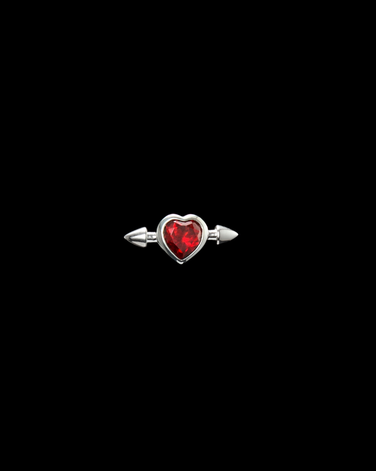 Pierced Heart Ear Stud-image-0