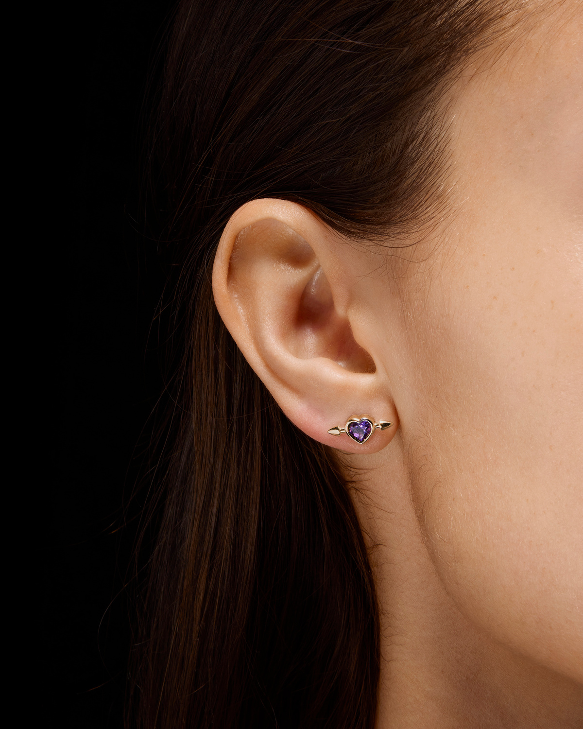 Pierced Heart Ear Stud-image-2