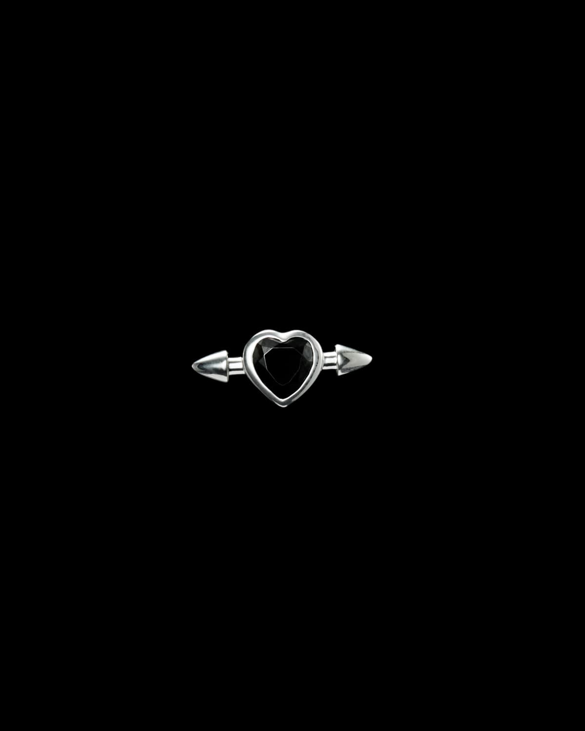 Pierced Heart Ear Stud