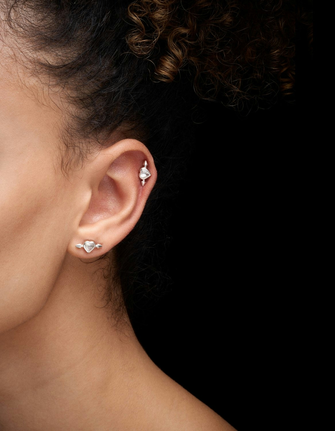 Pierced Heart Ear Stud-image-1