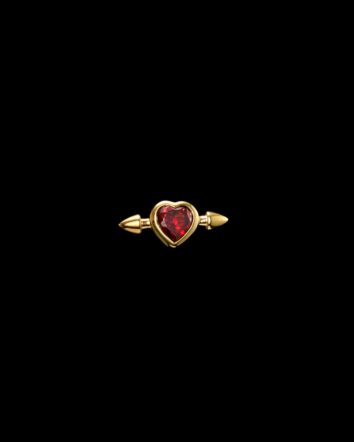 Pierced Heart Ear Stud-image-0