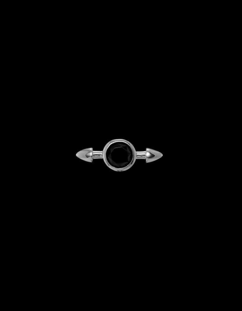 Silver - Black Spinel