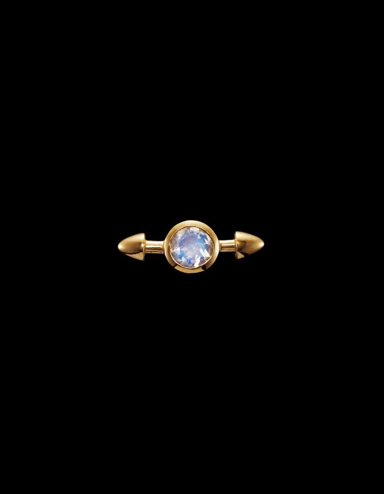 Gold-plated Silver Moonstone