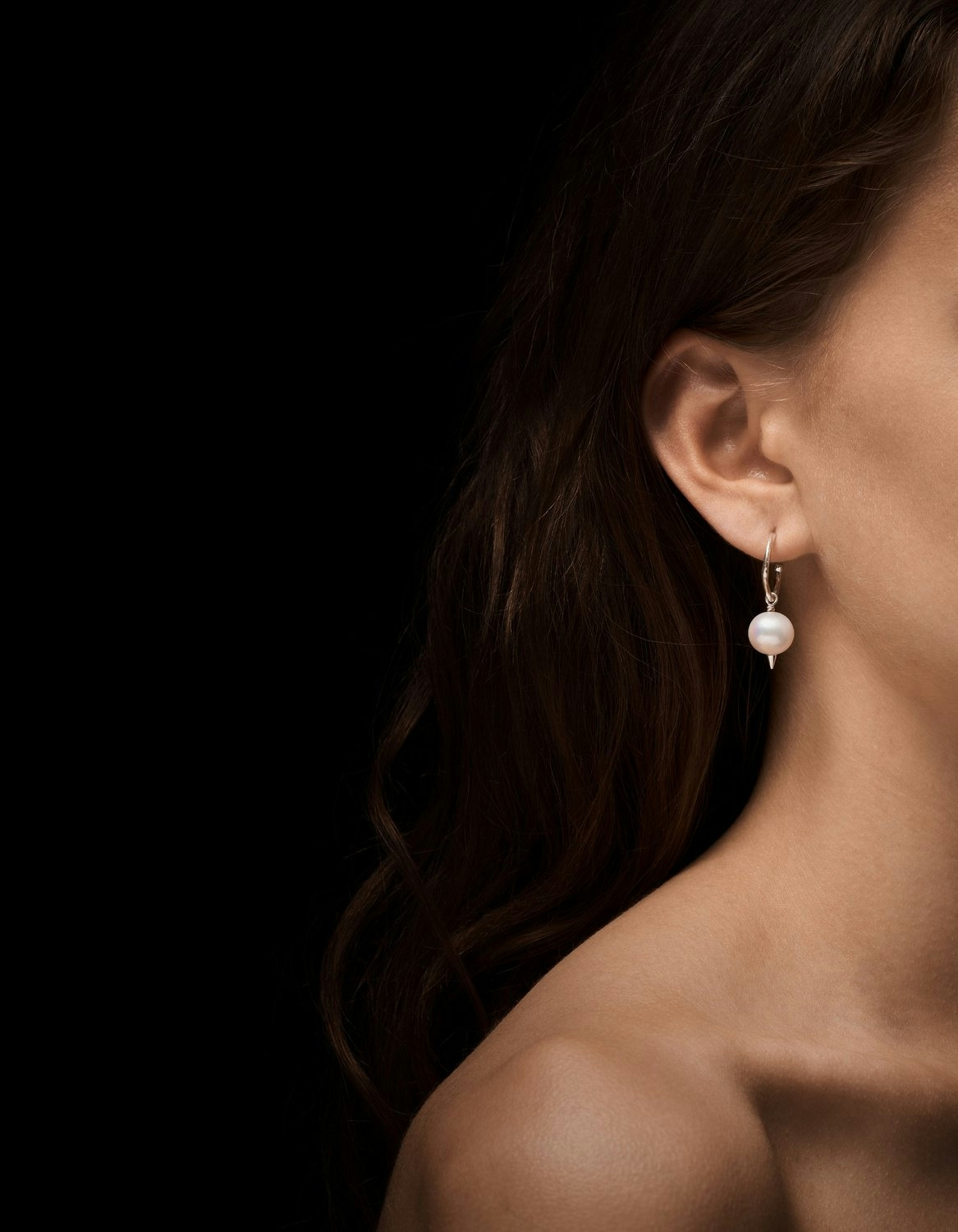 Pierced Pearl Earring-image-2