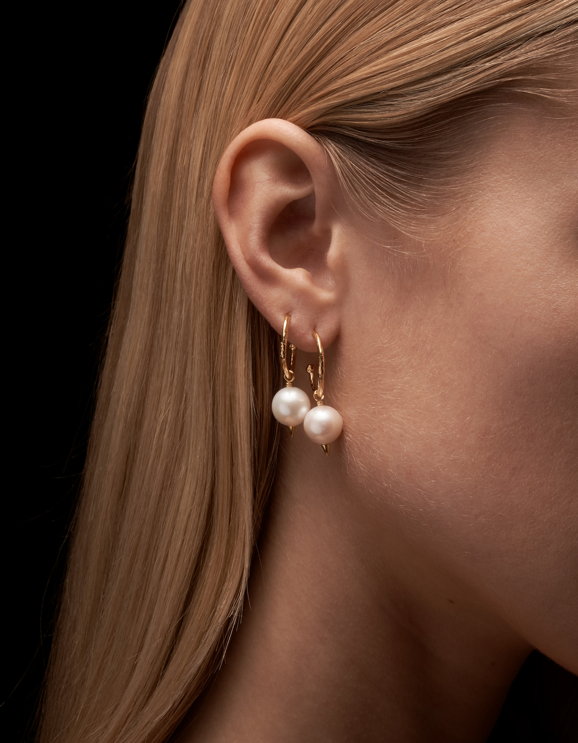 Pierced Pearl Earring-image-1