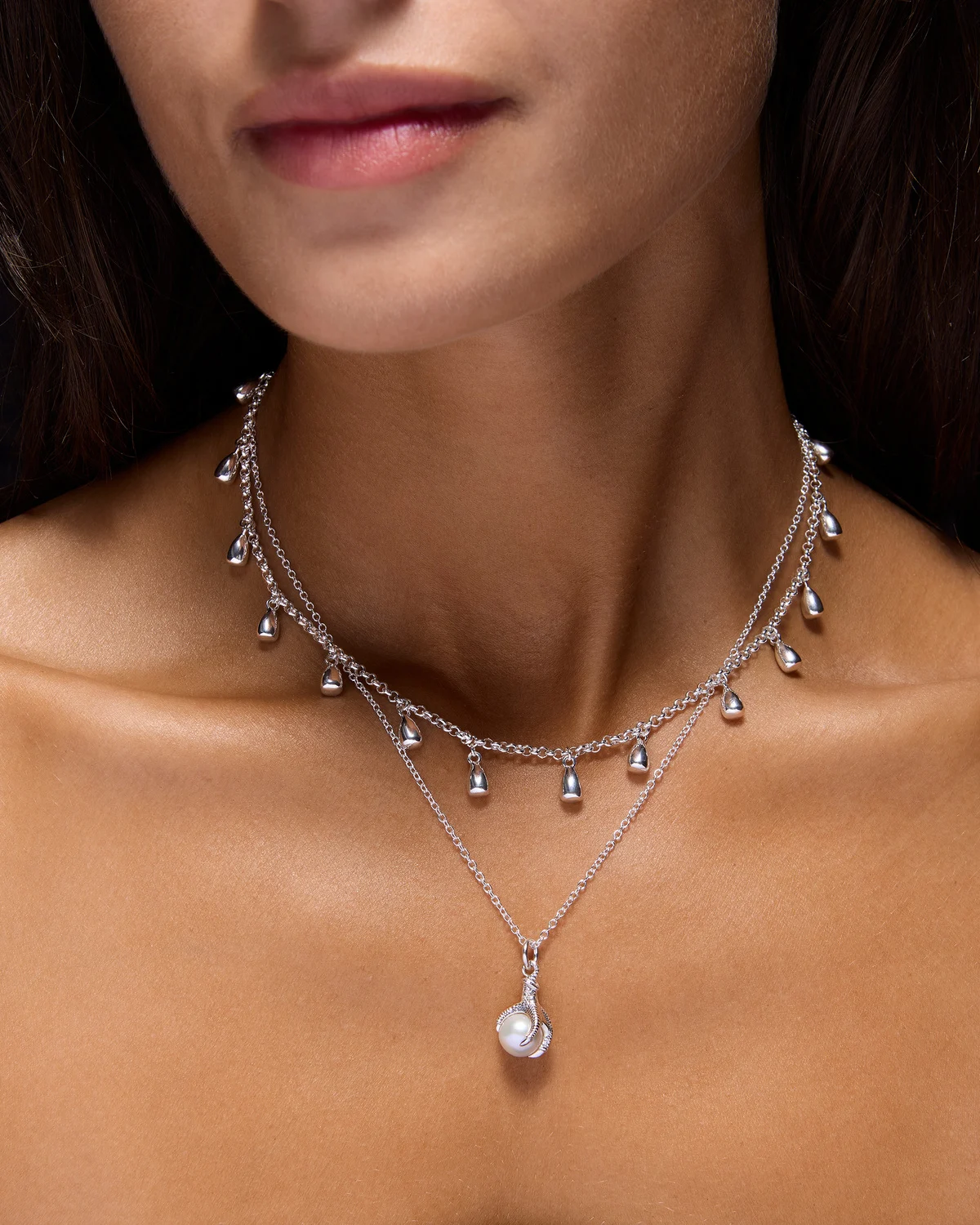 Claw Pearl Necklace-image-1