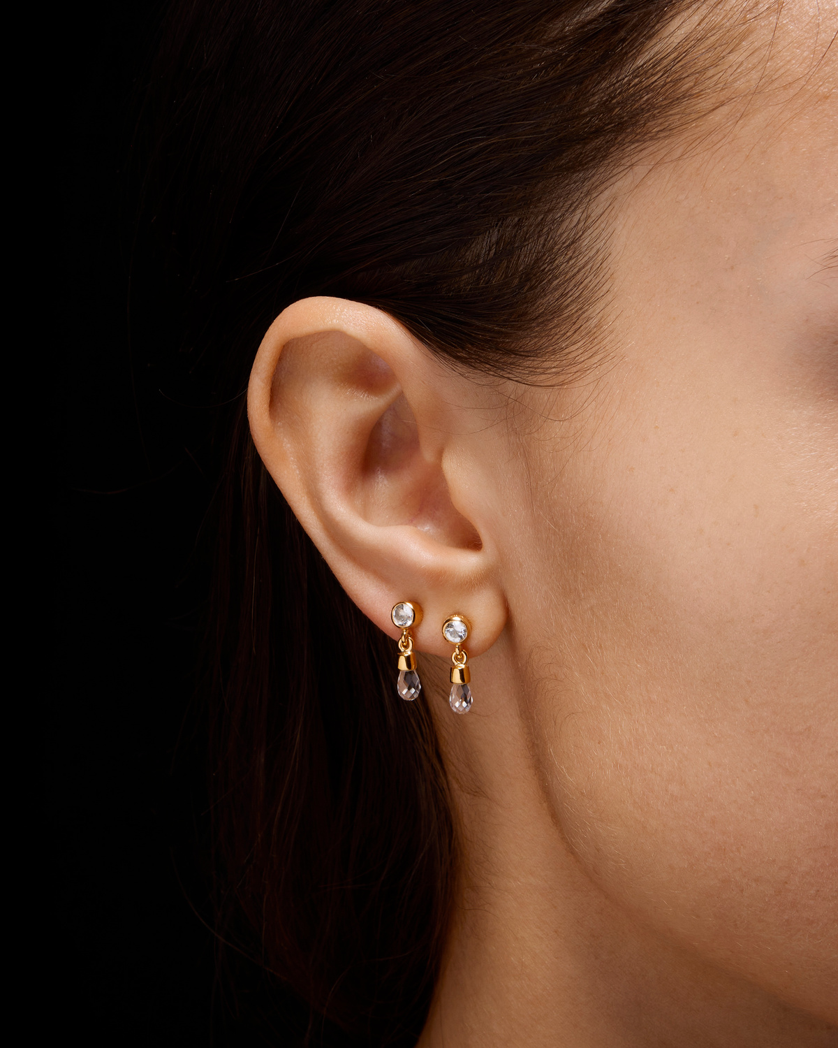 Moon Tear Ear Stud-image-1