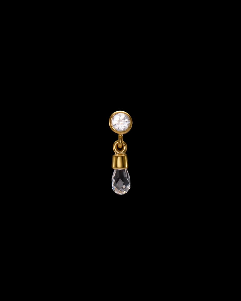 Gold-plated Silver - Clear Quartz