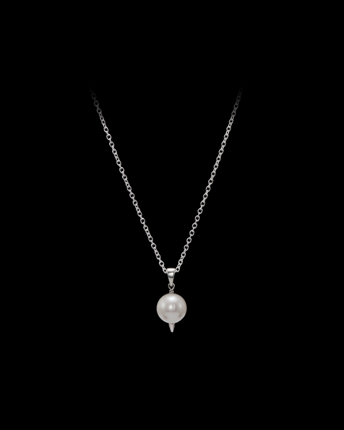Charmed Pierced Pearl Necklace-image-0