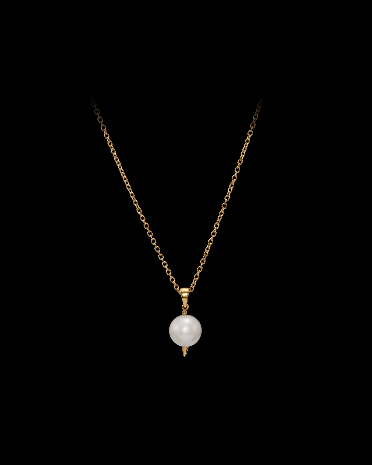 Charmed Pierced Pearl Necklace-image-0