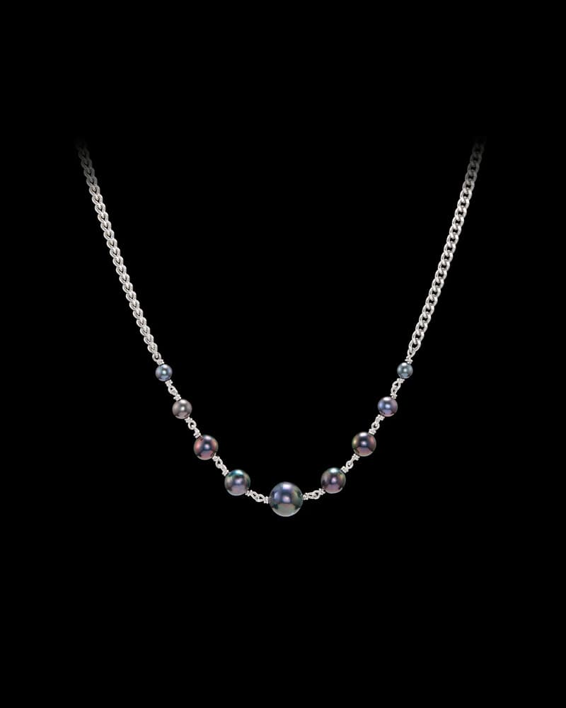 Silver - Black Freshwater Pearl