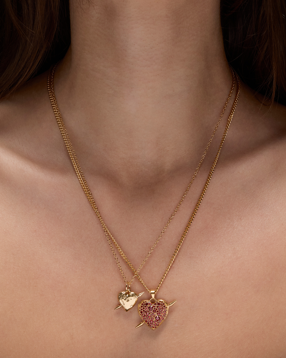Tuvstarr's Heart Pavé Necklace-image-2