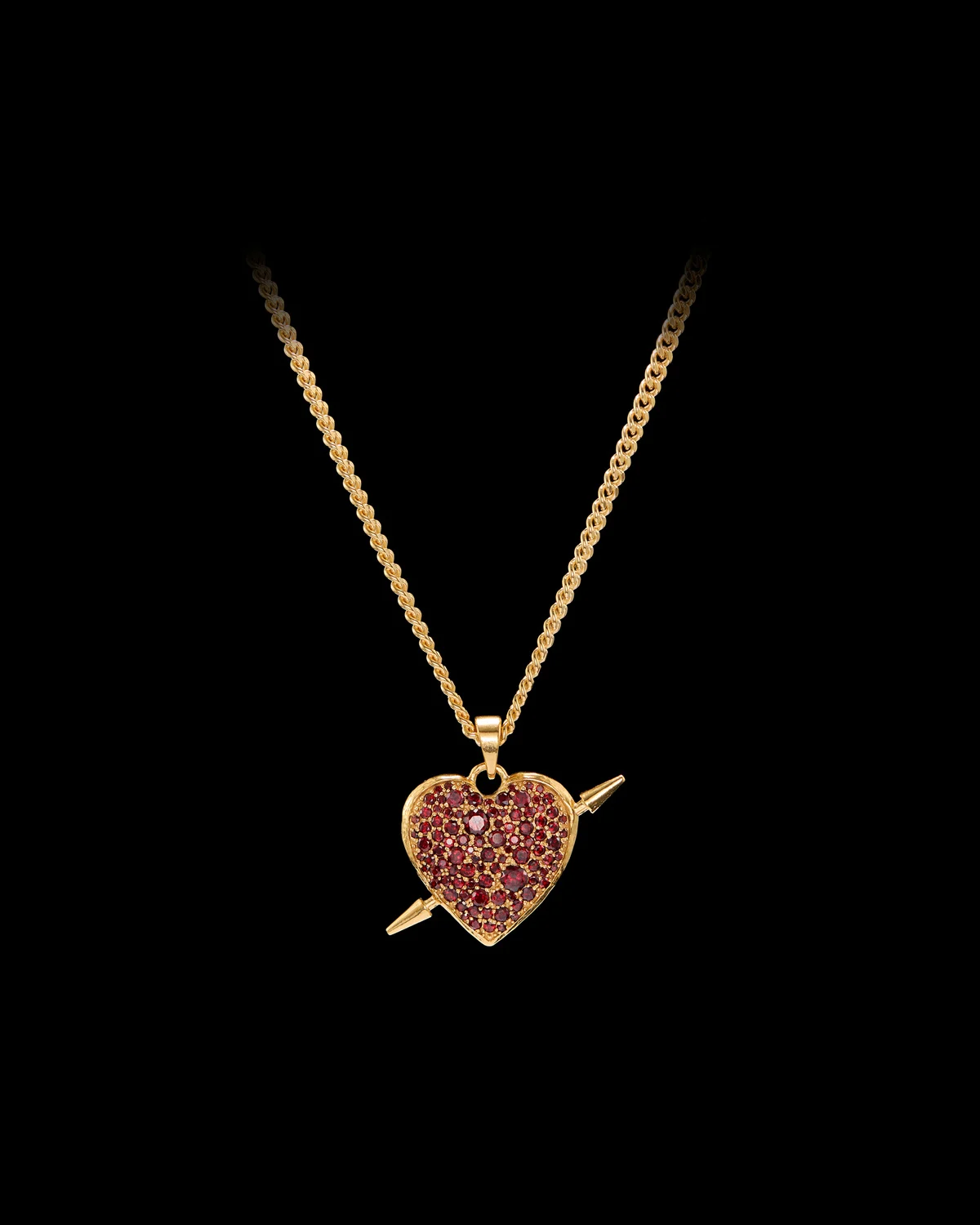 Tuvstarr's Heart Pavé Necklace-image-0