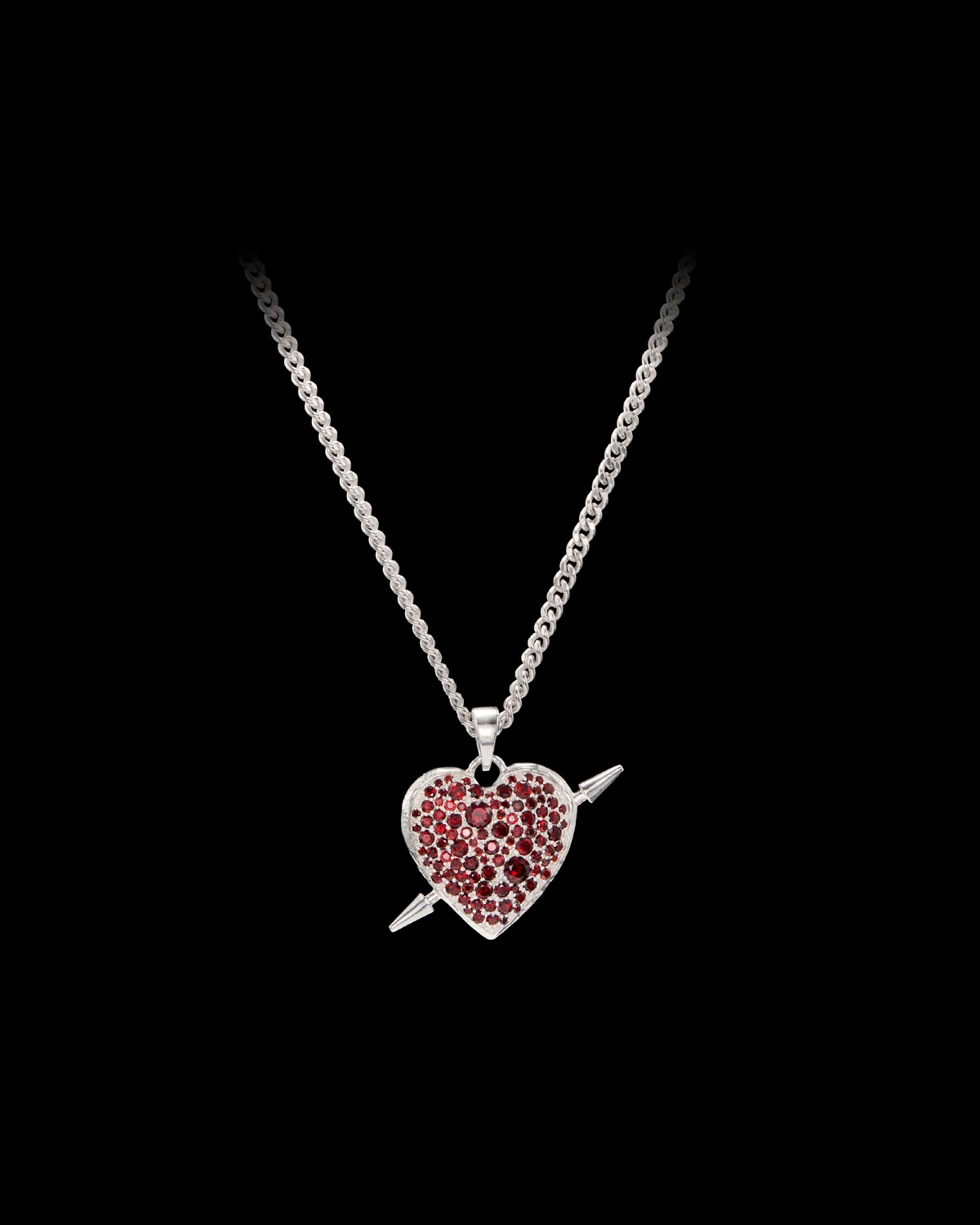 Tuvstarr's Heart Pavé Necklace-image-0