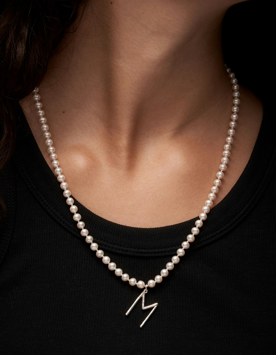 Pearl Letter Necklace-image-3