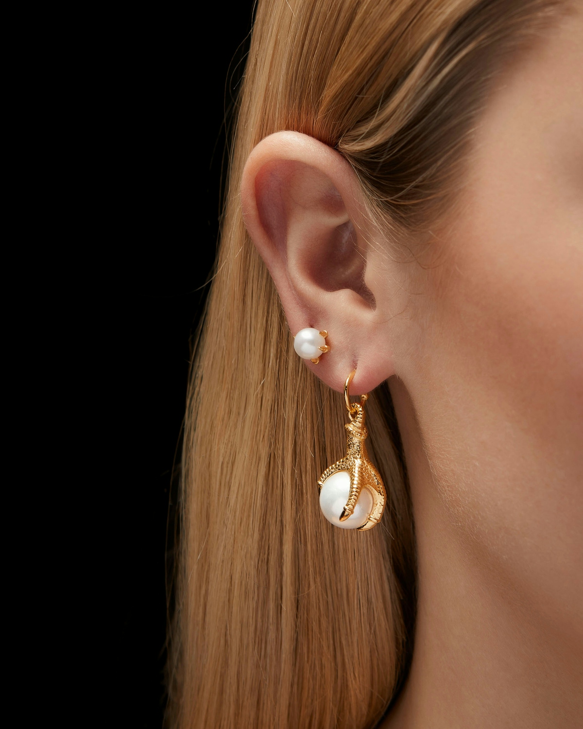 Big Claw Pearl Earring-image-1