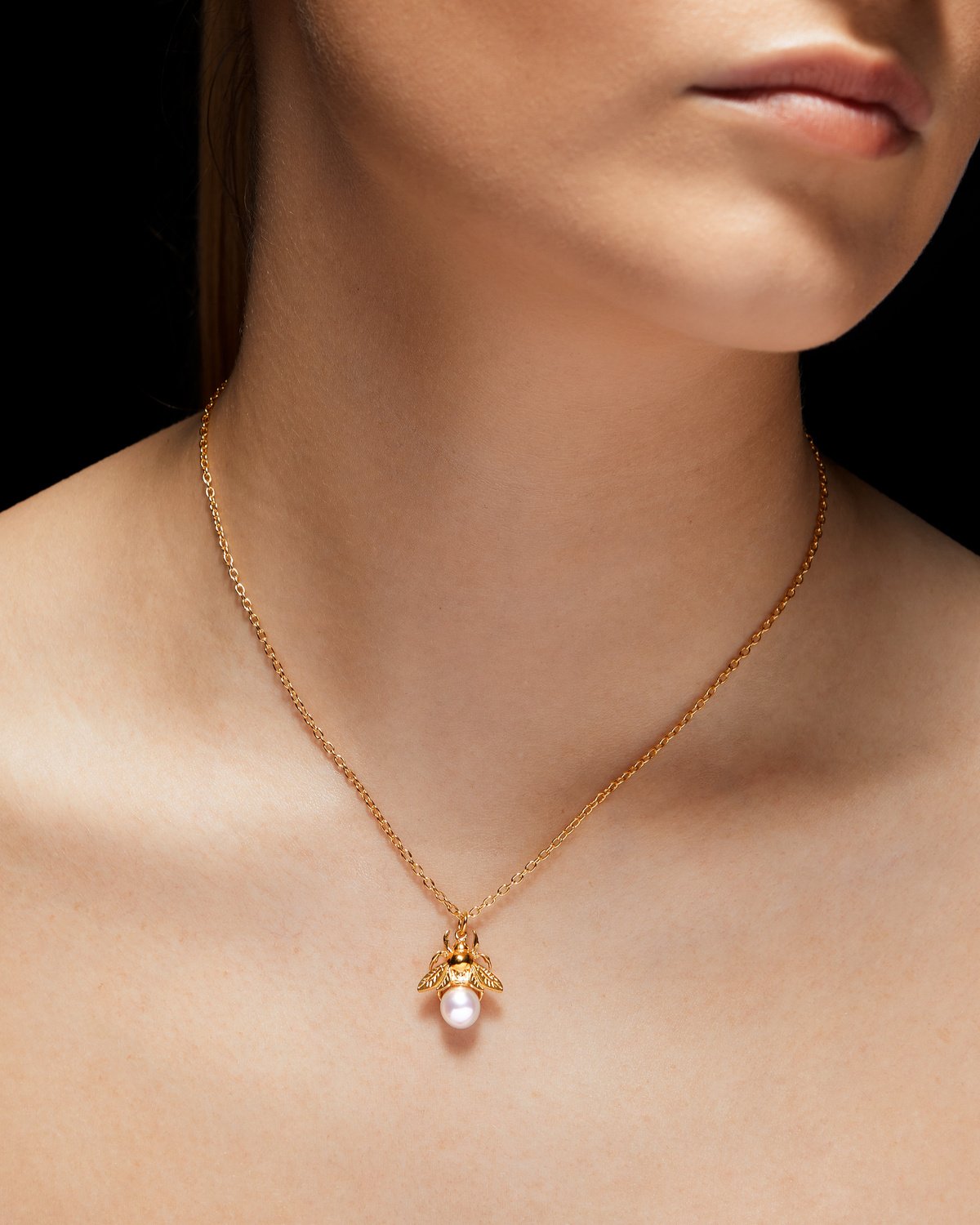 Bumblebee Pearl Necklace-image-1