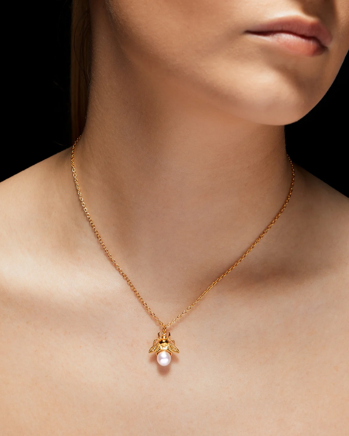 Bumblebee Pearl Necklace-image-1