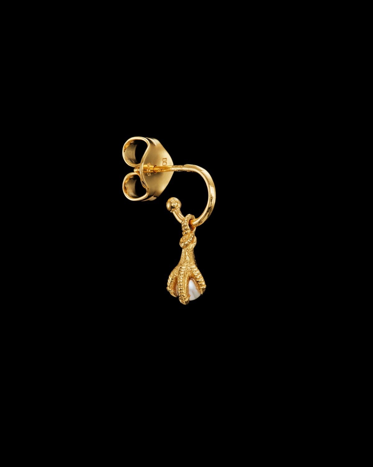 Tiny Claw Pearl Earring-image-1