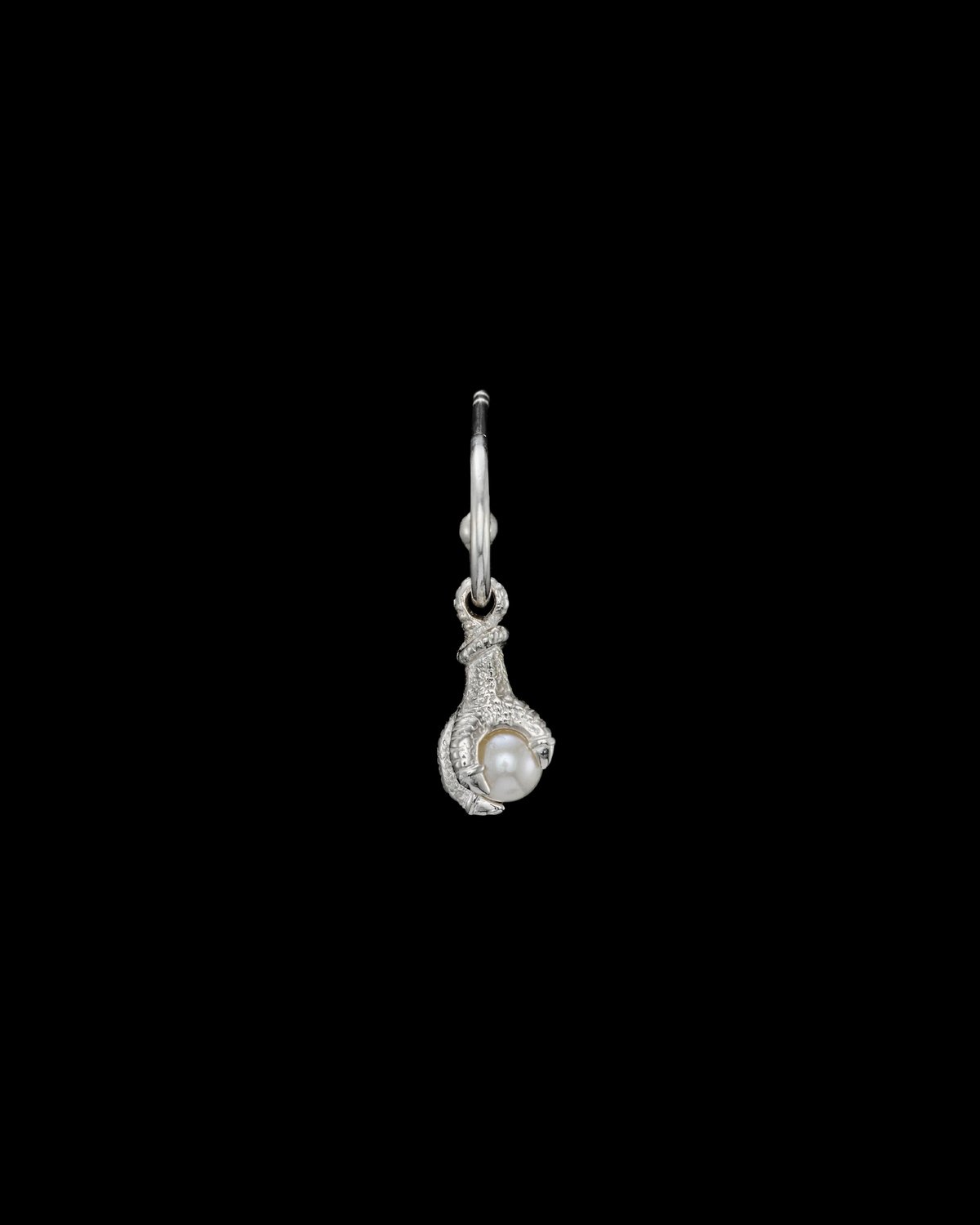 Tiny Claw Pearl Earring-image-0