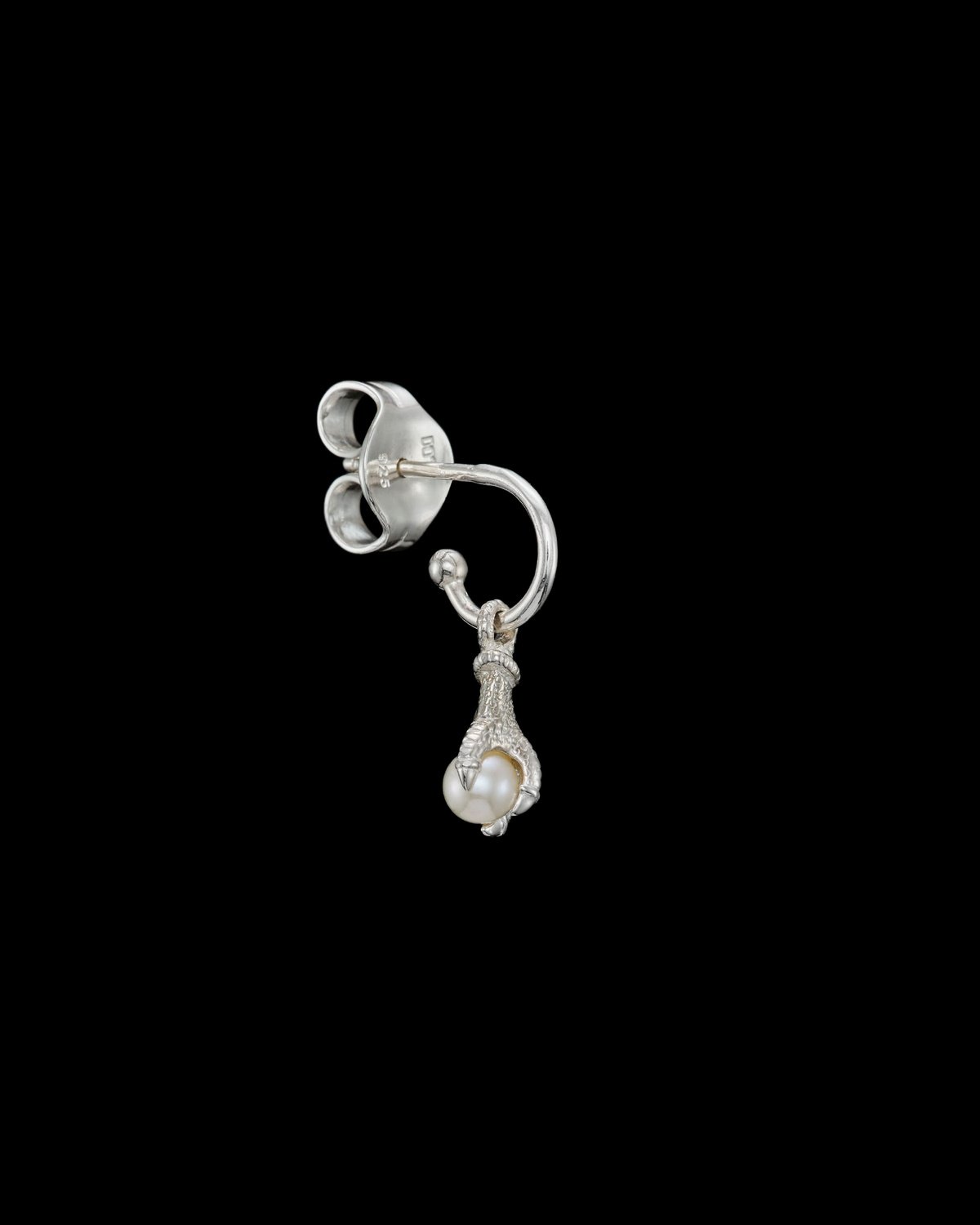 Tiny Claw Pearl Earring-image-1