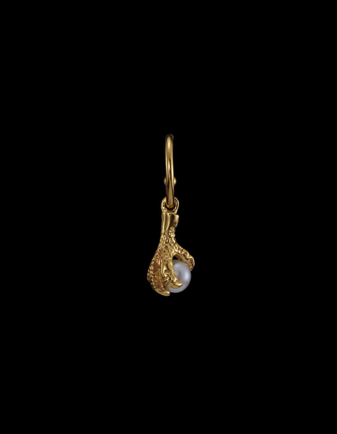 Tiny Claw Pearl Earring-image-0
