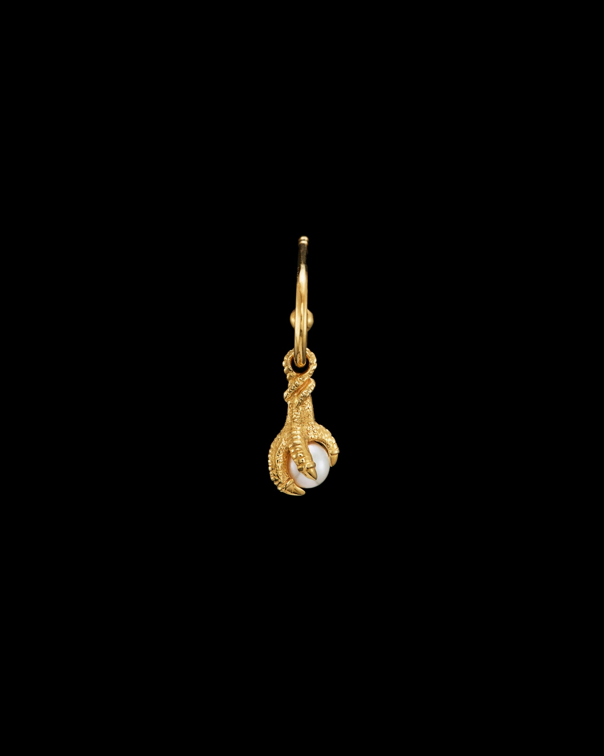 Tiny Claw Pearl Earring-image-0