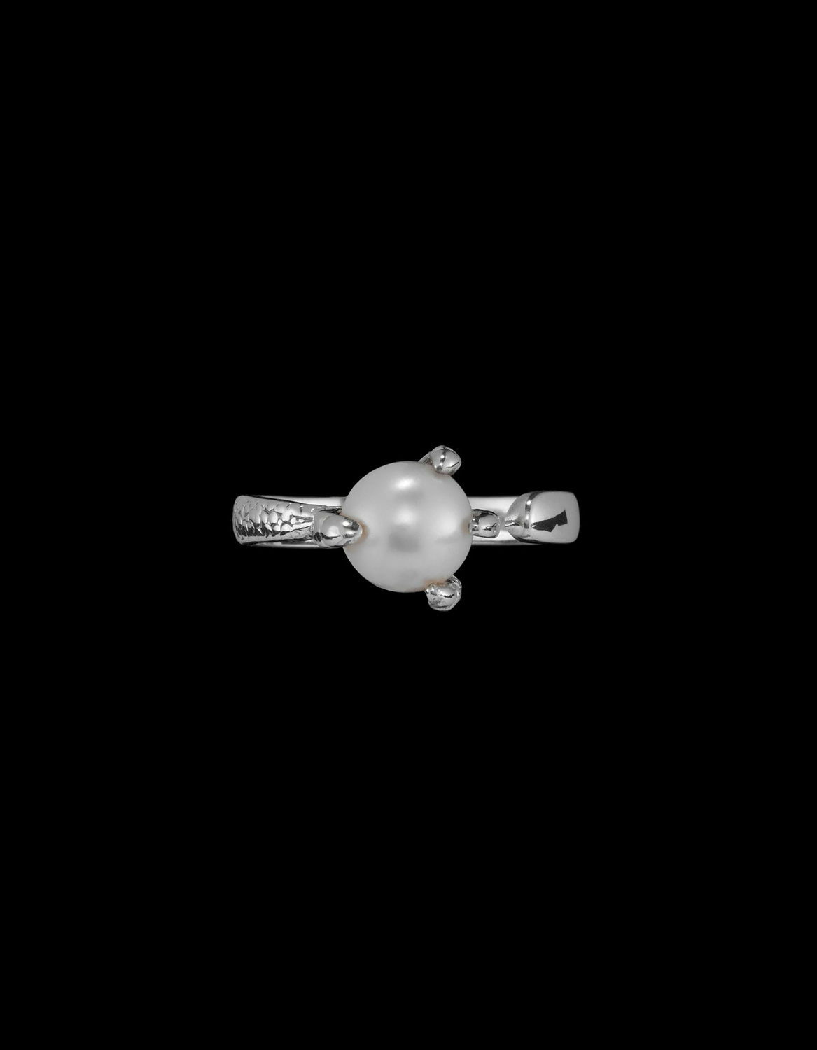 Tiny Claw Pearl Ring-image-0
