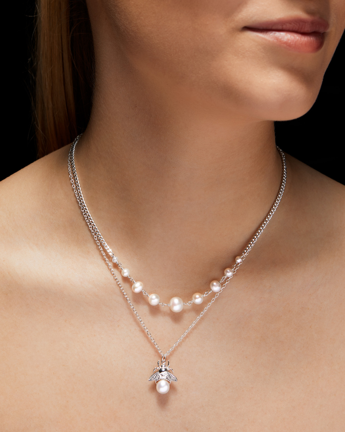 Bumblebee Pearl Necklace-image-1