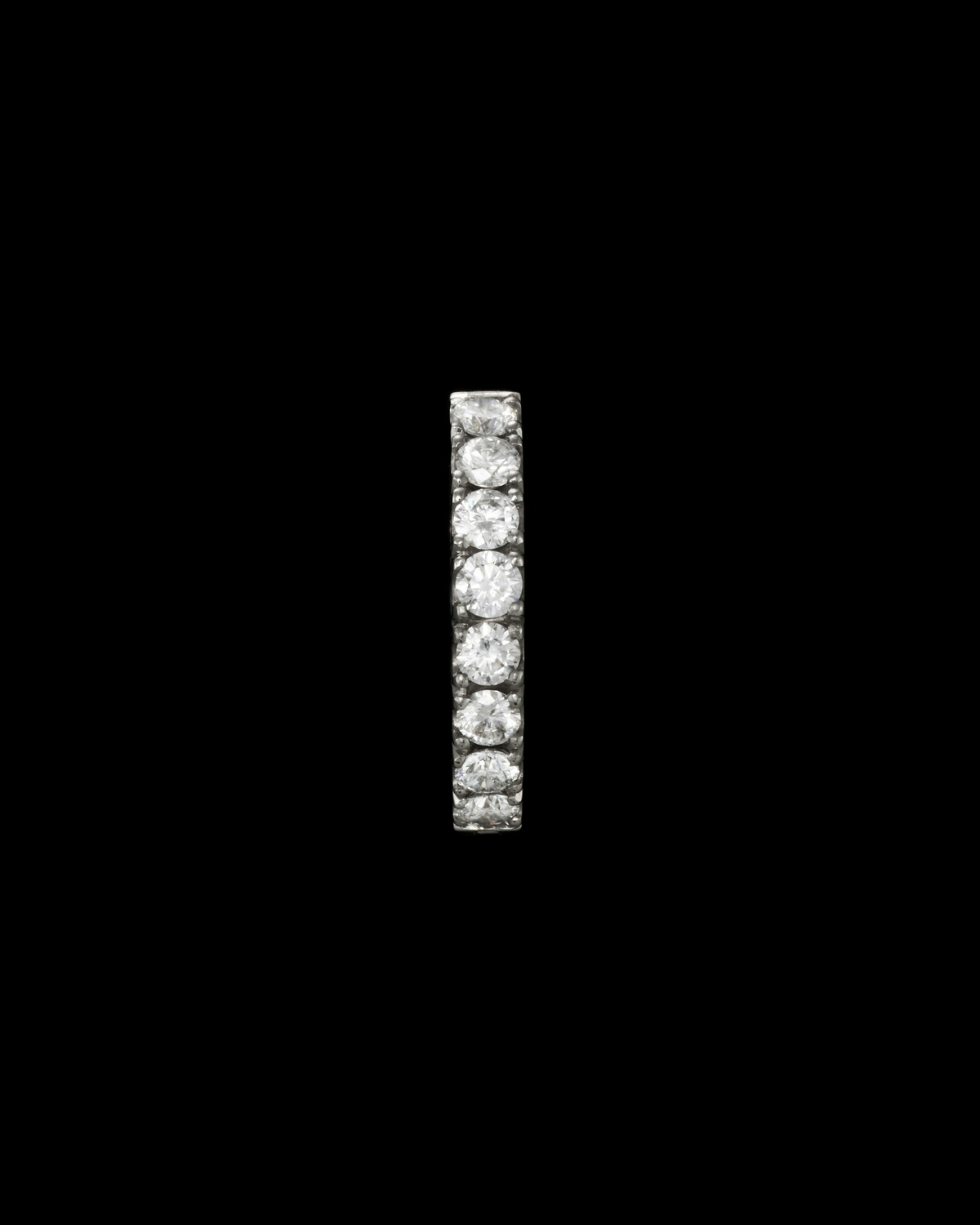 Large Diamond Hoop Earring-image-1