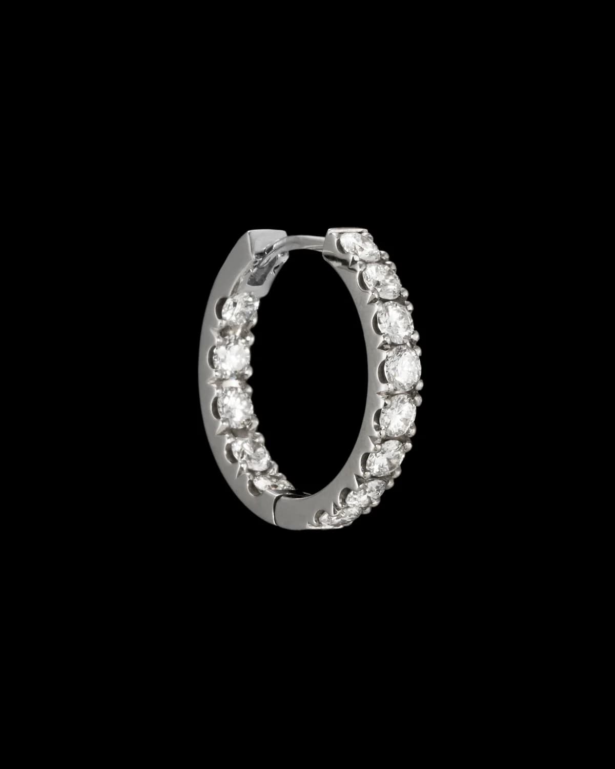 Large Diamond Hoop Earring