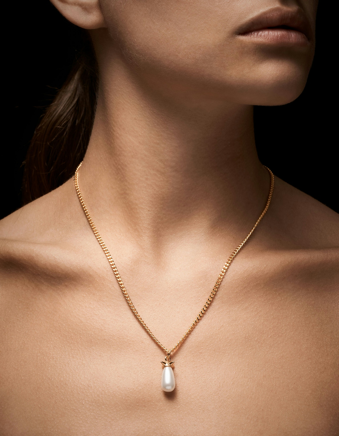 Pearl Tear Necklace-image-1