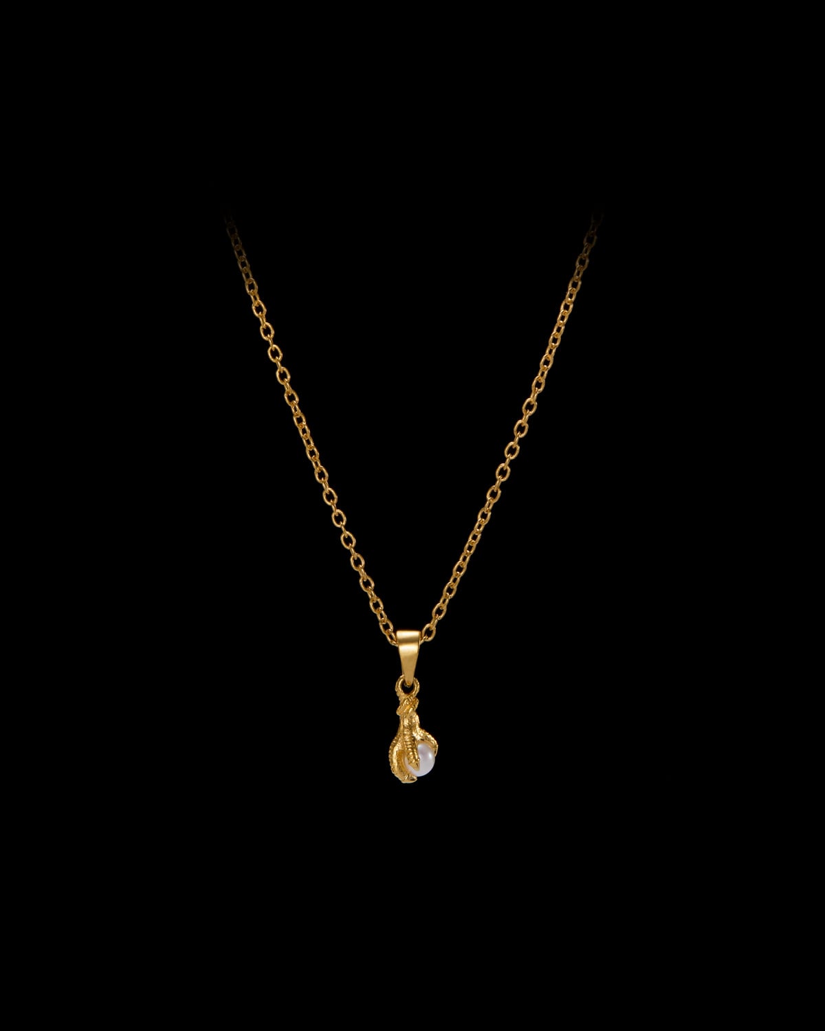 Tiny Claw Pearl Necklace-image-0