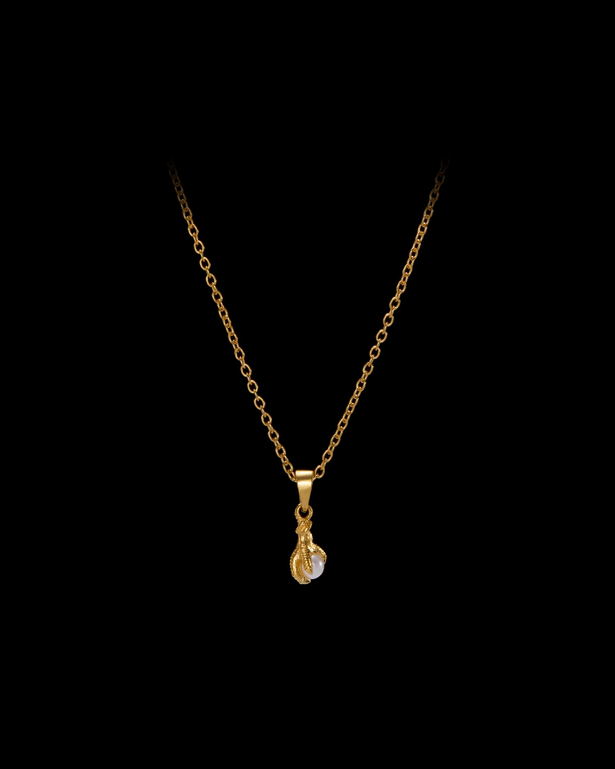 Tiny Claw Pearl Necklace-image-0