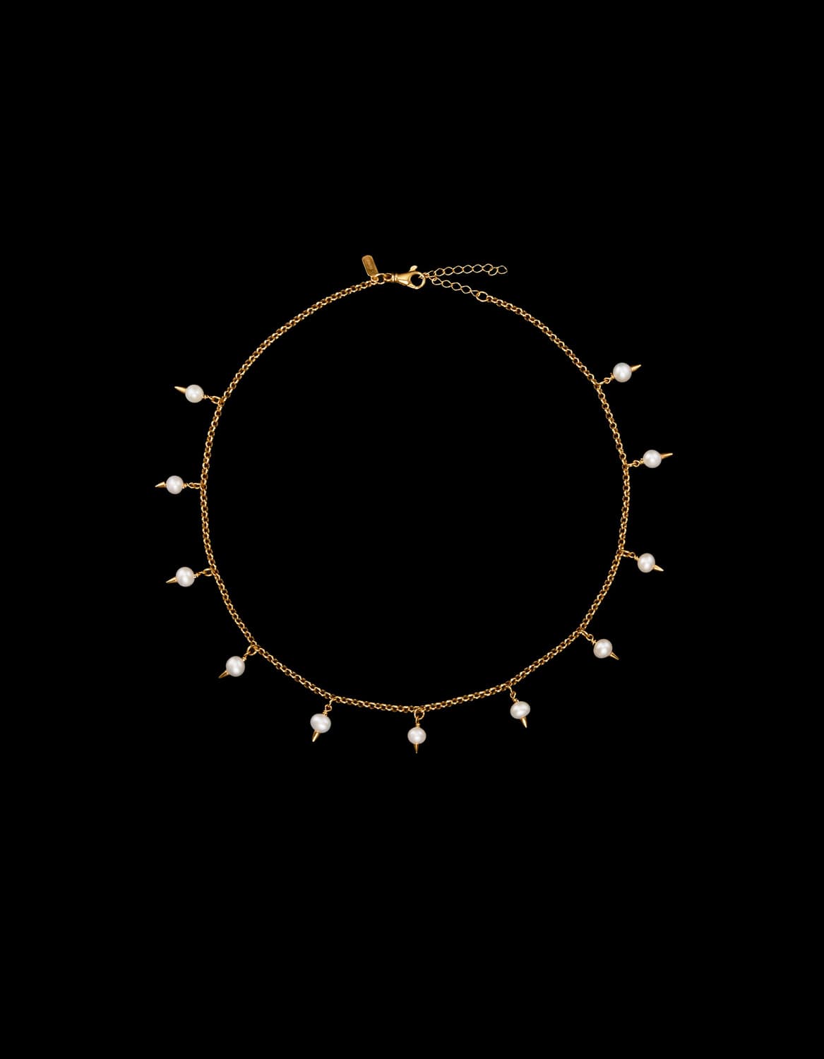 Pierced Pearl Necklace